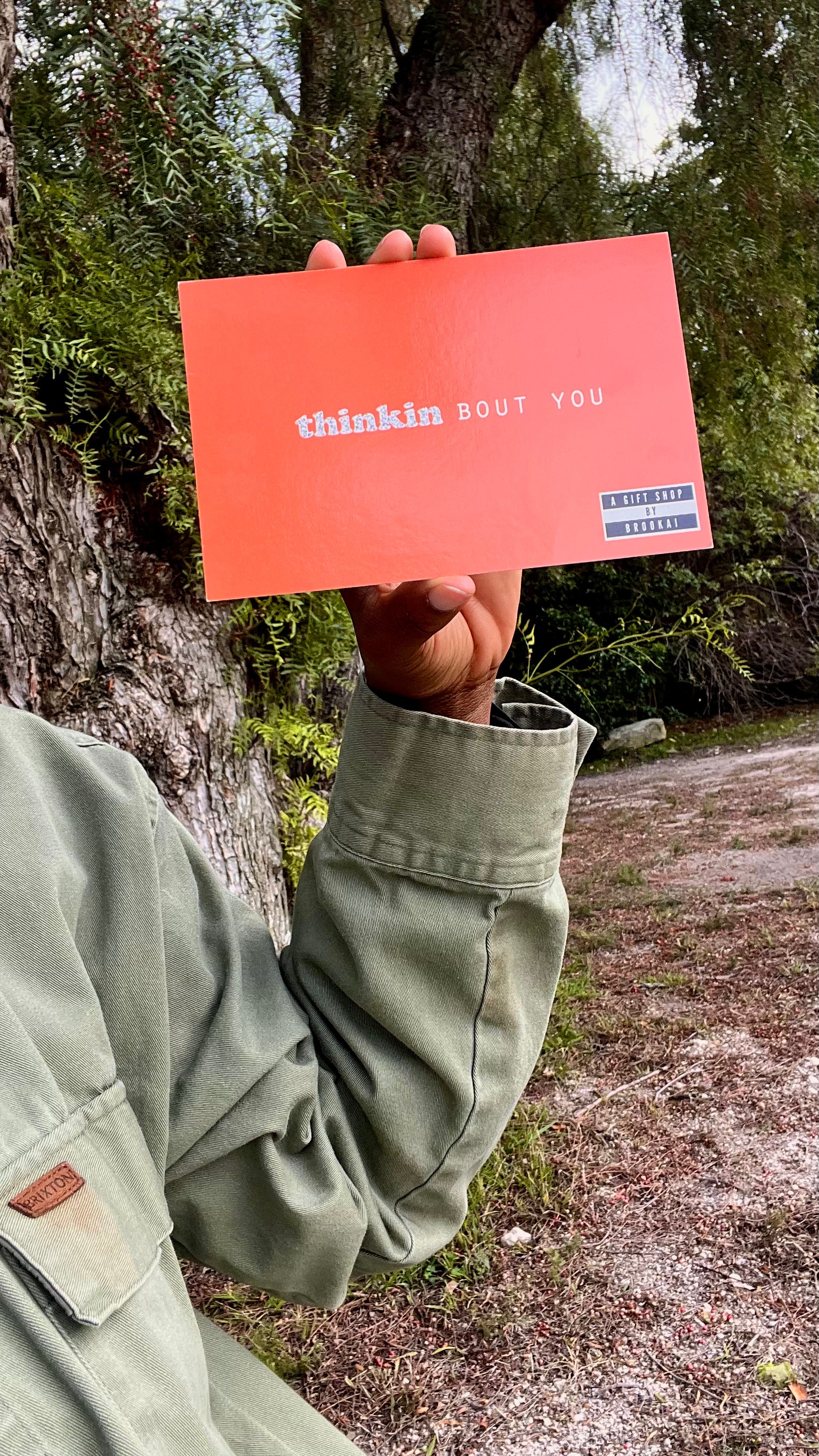 thinkin bout you - a postcard