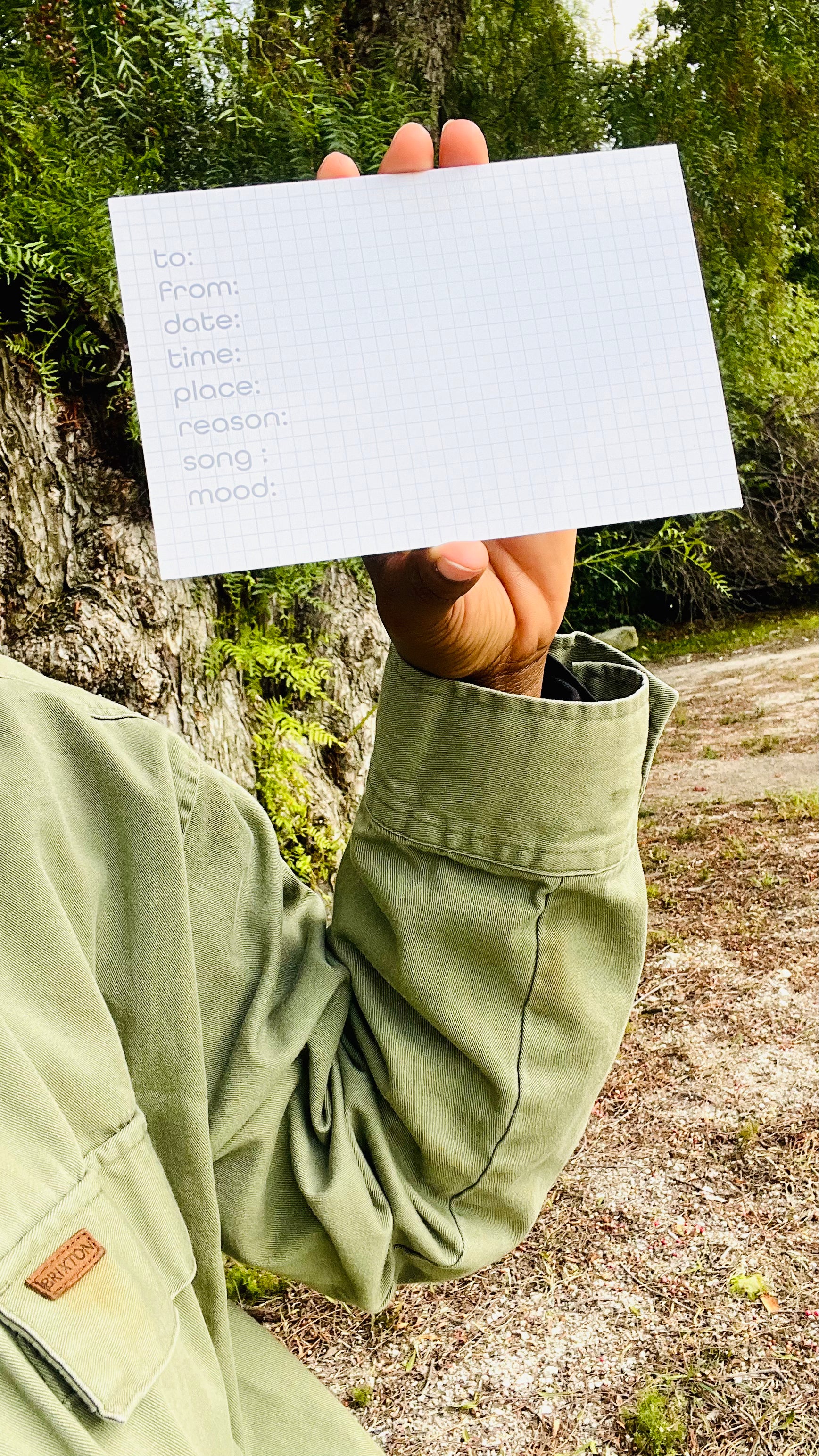passing notes - a postcard